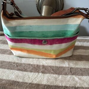 Coach Multicolor Striped Shoulder Bag